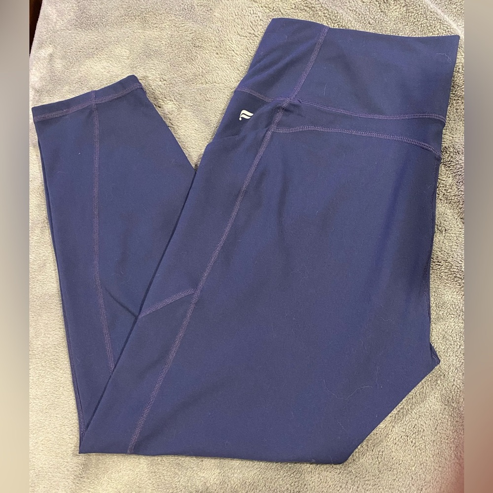 Fabletics Pureluxe high waisted 7/8 leggings. Size XL. Blue.